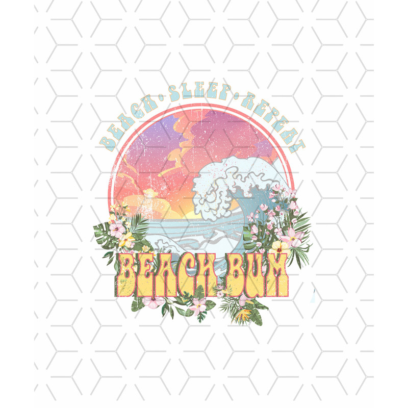 Retro Sublimations, Designs Downloads, Vintage Sublimations, Png, Clipart, Shirt Design Sublimation Downloads, Wave, Beach Bum, Vintage.jpg