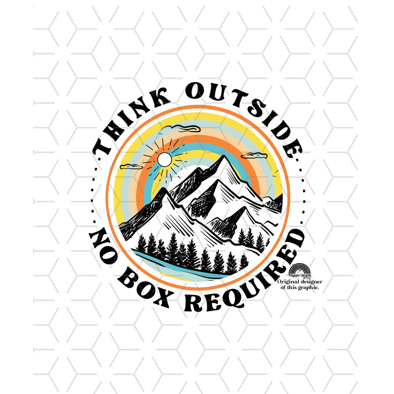 Retro Sublimations, Designs Downloads, Vintage Sublimations, Png, Clipart, Shirt Design, Sublimation Downloads, Mountains, Think Outside.jpg