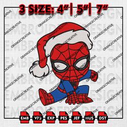 Funny Spiderman Santa Christmas Embroidery files, Christmas Emb Designs, Spiderman Machine Embroidery File Download