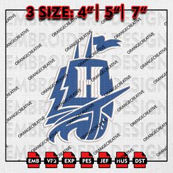 NCAA Hampton Pirates Logo Emb files, NCAA Embroidery Designs, 3 size, Hampton Pirates Machine Embroidery