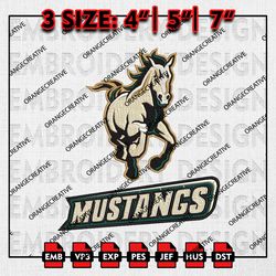 Cal Poly Mustangs Mascot Logo Emb files, NCAA Embroidery Designs, 3 size, NCAA Mustangs Machine Embroidery
