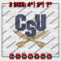 Charleston Southern Buccaneers NCAA Logo Emb files, NCAA Embroidery Designs, 3 size, Charleston Machine Embroidery