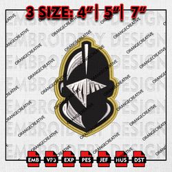 Army Black Knights Head Logo Emb files, NCAA Embroidery Designs, 3 size, NCAA Army Black Machine Embroidery Digital