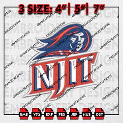 NJIT Highlanders Mascot Logo Emb files, NCAA Embroidery Designs, 3 size, NCAA NJIT Highlander Machine Embroidery Digital