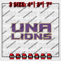 North Alabama Lions Writing Logo Emb Design, NCAA Embroidery Files, NCAA North Alabama Lions 3 sizes Machine Embroidery