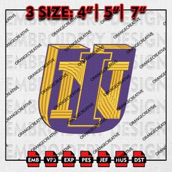Northern Iowa Panthers Logo Emb Design, NCAA Embroidery Files, NCAA Northern Iowa Word Logo 3 sizes Machine Embroidery