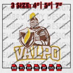 NCAA Valparaiso Beacons Logo Emb Design, NCAA Embroidery Files, NCAA Valparaiso Beacons 3 sizes Machine Embroidery