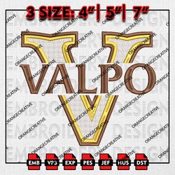 NCAA Valparaiso Beacons Word Logo Emb Design, NCAA Embroidery Files, NCAA Valparaiso Beacons 3 sizes Machine Embroidery