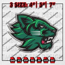 Binghamton Bearcats Mascot Logo Emb Design, NCAA Embroidery Files, NCAA Binghamton Bearcats 3 sizes Machine Embroidery