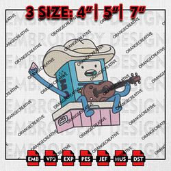 Cowboy BMO Logo Emb Design, Adventure Time Embroidery Files, Cute Cartoon 3 sizes Machine Embroidery, Digital Download