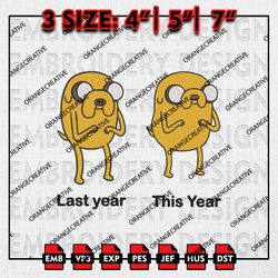 Bigger Me Emb Design, Jake Adventure Time Embroidery Files, Machine Embroidery, Digital Download