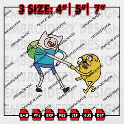 Finn and Jake Brother Emb Design, Jake Adventure Time Embroidery Files, Machine Embroidery, Digital Download