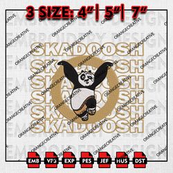 Skadoosh Panda Emb Design, Kungfu Panda Embroidery Files, Cartoon Machine Embroidery, Digital Download
