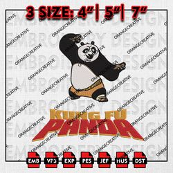 Panda Emb Design, Kungfu Panda Embroidery Files, Cartoon Machine Embroidery, Digital Download