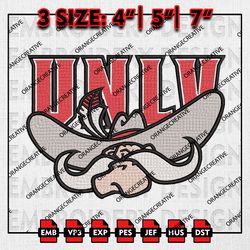 UNLV Rebels NCAA Logo Emb Design, NCAA Embroidery Files, NCAA UNLV Rebels Team 3 sizes Machine Embroidery