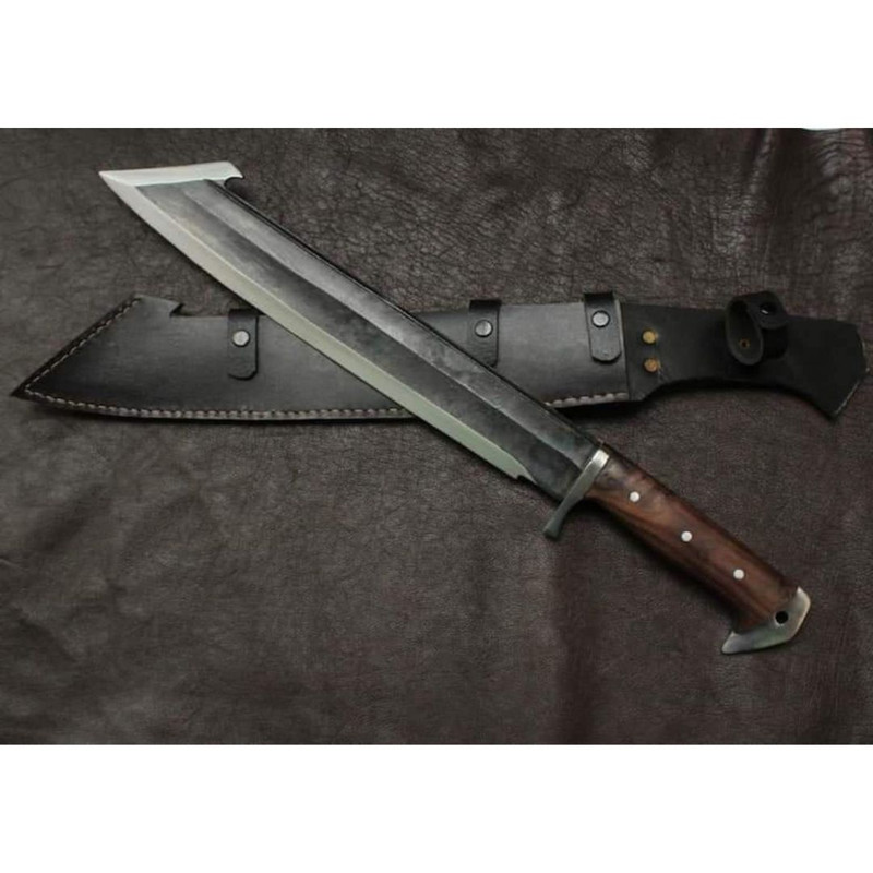 Oil Quenched  Custom Handmade Bowie Knife High Carbon Steel Full Tang Survvial (1).jpg