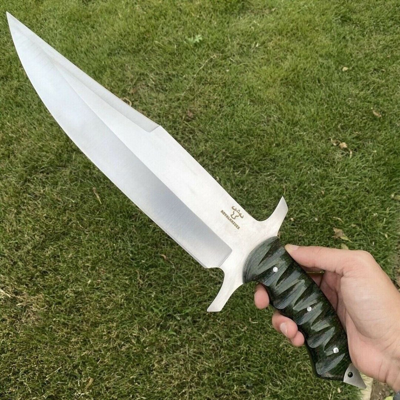 Custom Handmade Bowie Knife Full Tang Bowie Survival Outdoor Hunting Knife Camping Bowie Knife Gift For Him Special (2).jpg