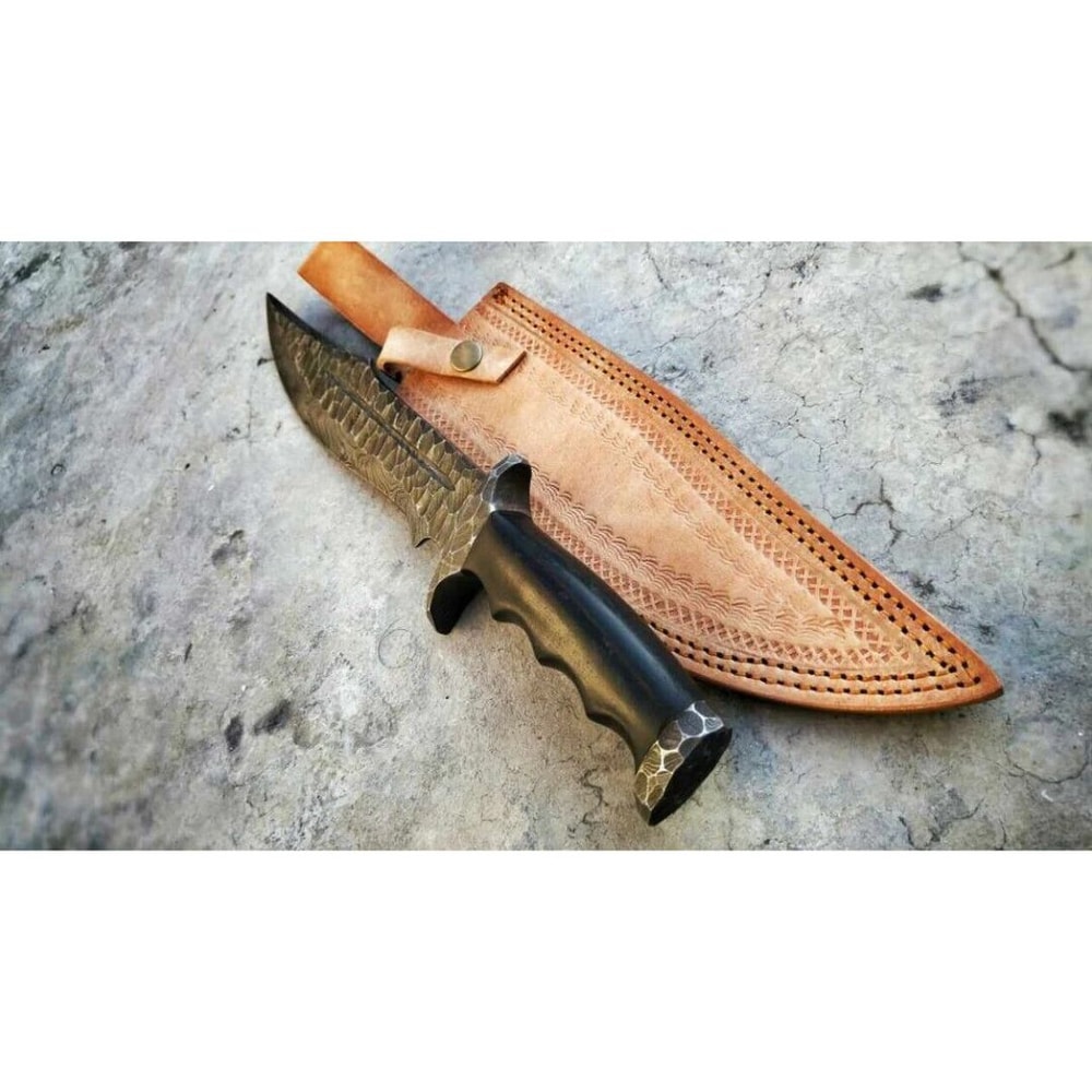 Damascus Steel Custom Handmade Forged Bowie Knife Survival Knife Outdoor Knife Gift for Him Special Bowie Knife Gift New (2).jpg