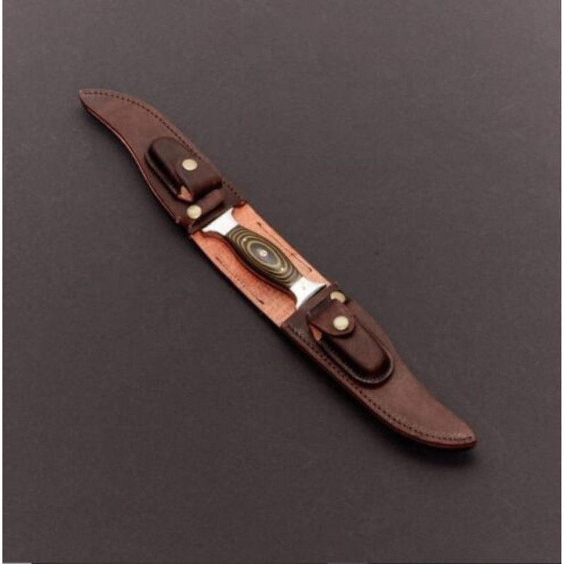 Double Blade Bowie Knife Custom Handmade Damascus Steel Full Tang Hunting Knife Survival Outdoor Camping Bowie Knife (2).jpg