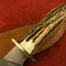 Stag Handle Bowie Knife Fixed Blade Knife Custom Handmade Bowie Survival Outdoor (4).jpg