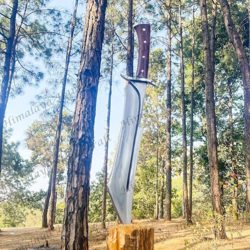 Full Tang Bowie Knife Custom Handmade Hunting Survival Outdoor Knife Carbon Tactical Machete Knife Survival Bowie Knife (7).jpg