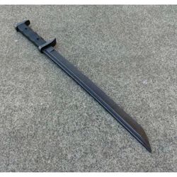 custom handmade carbon steel sword full tang hunting camping sword unique ninja sword black forged sword