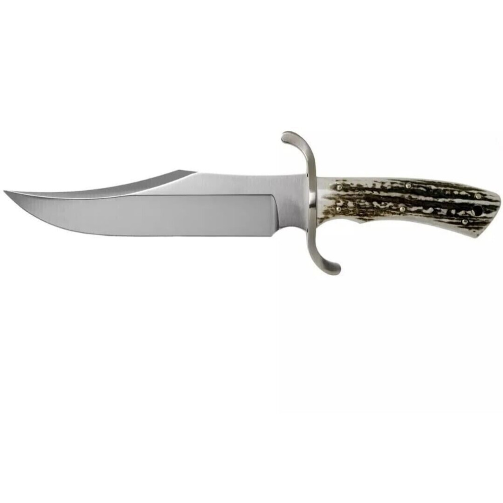 Stag Handle Custom Handmade Fixed Blade Bowie Knife D2 Tool Steel Hunting Knife (4).jpg