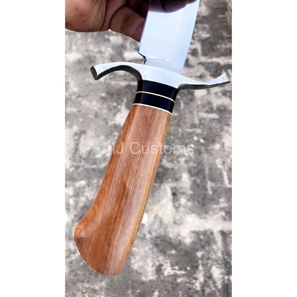 Custom Handmade Hunting Bowie Knife D2 Tool Steel Mirror Polished Survival Knife (1).jpg