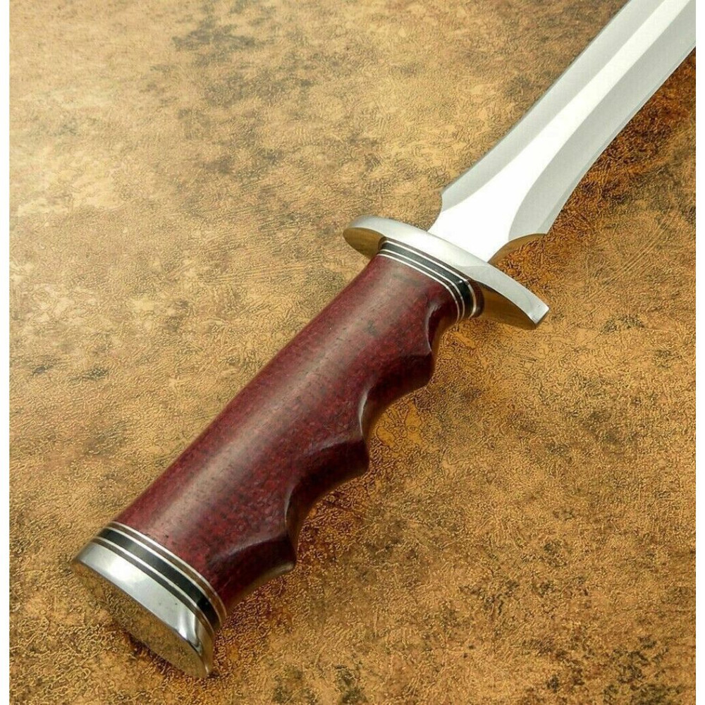 Toothpick Bowie Knife Custom Handmade Bowie Survival Knife Outdoor Hunting D2 (1).jpg