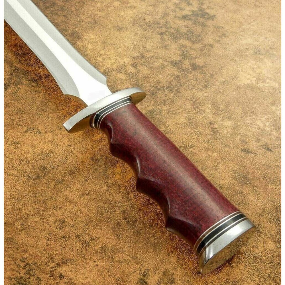 Toothpick Bowie Knife Custom Handmade Bowie Survival Knife Outdoor Hunting D2 (4).jpg