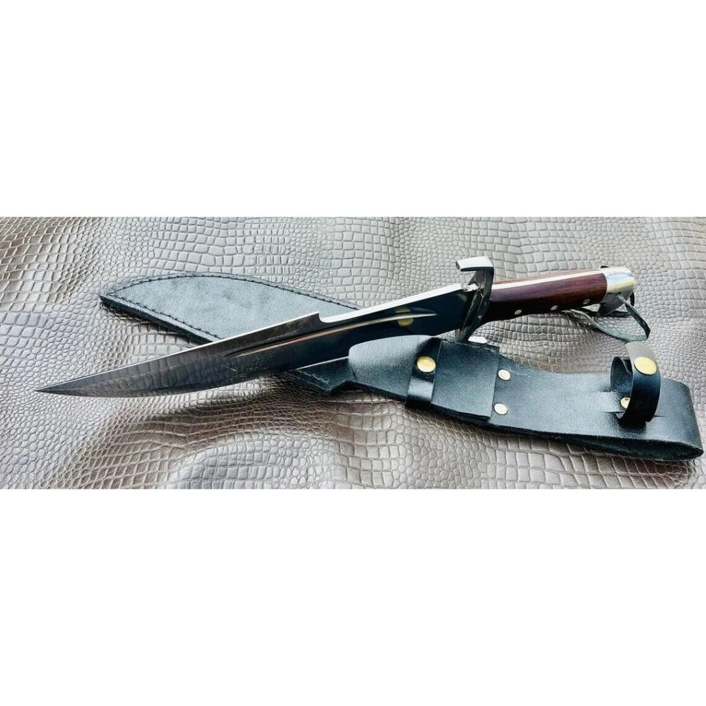 Mirror Polished Bowie Knife Custom Handmade Bowie Knife Survival Outdoor Knife (10).jpg