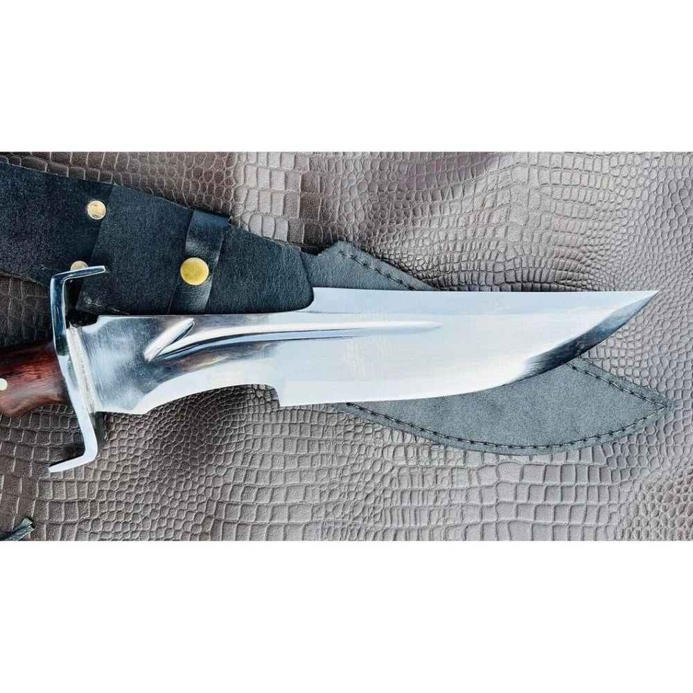 Mirror Polished Bowie Knife Custom Handmade Bowie Knife Survival Outdoor Knife (4).jpg