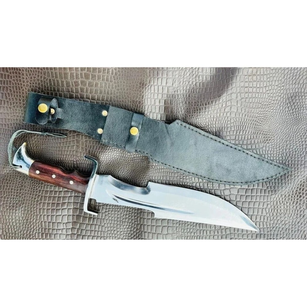 Mirror Polished Bowie Knife Custom Handmade Bowie Knife Survival Outdoor Knife (8).jpg
