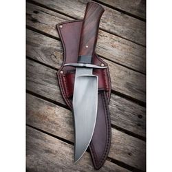 fixed blade hunting bowie knife custom handmade full tang survival knife outdoor knife