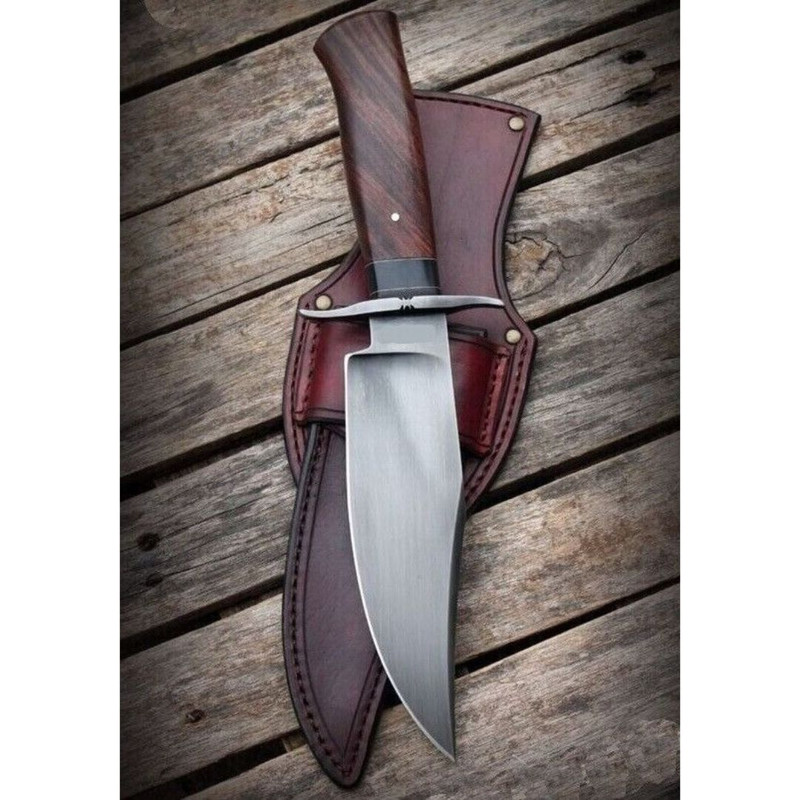 Fixed Blade Hunting Bowie Knife Custom Handmade Full Tang Survival Knife Outdoor (2).jpg
