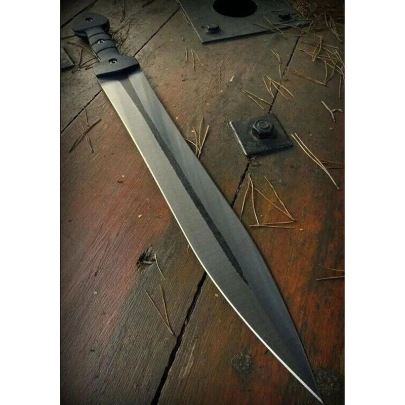 Fully Forged Custom Handmade Sword Carbon Steel Oil Tampered Sword Double Edge (4).jpg