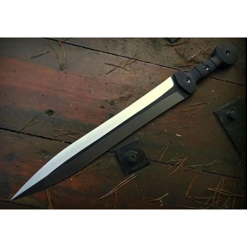 Fully Forged Custom Handmade Sword Carbon Steel Oil Tampered Sword Double Edge (6).jpg