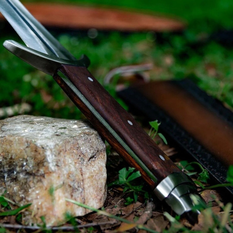 Handmade Sword D2 Steel Viking Sword Hunting Unique Sword Survival Double Edged (8).jpg