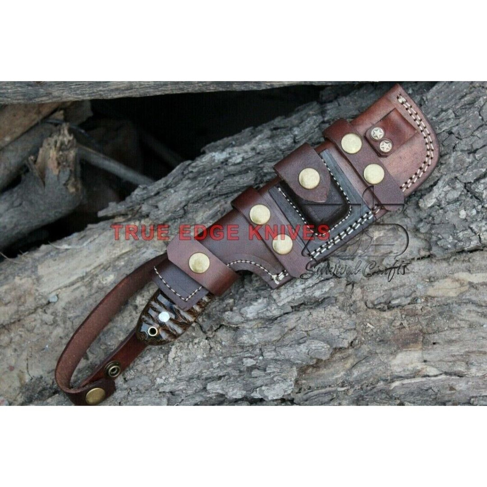 Acid Washed Hunting Knife Full Tang Custom Handmade Bowie Survival EDC Knife (1).jpg