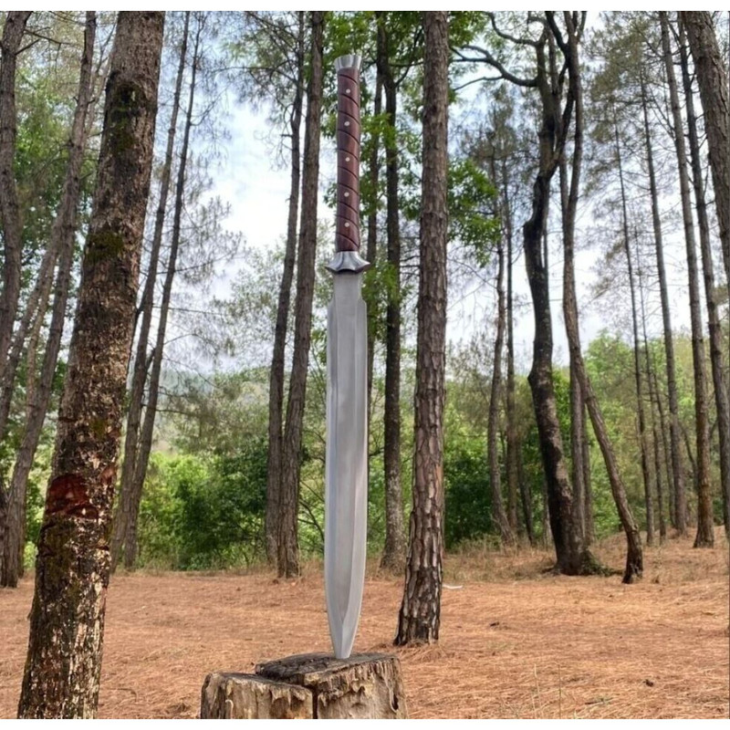 Double Edged Full Tang Custom Handmade Sword Carbon Steel Survival Viking Sword (5).jpg