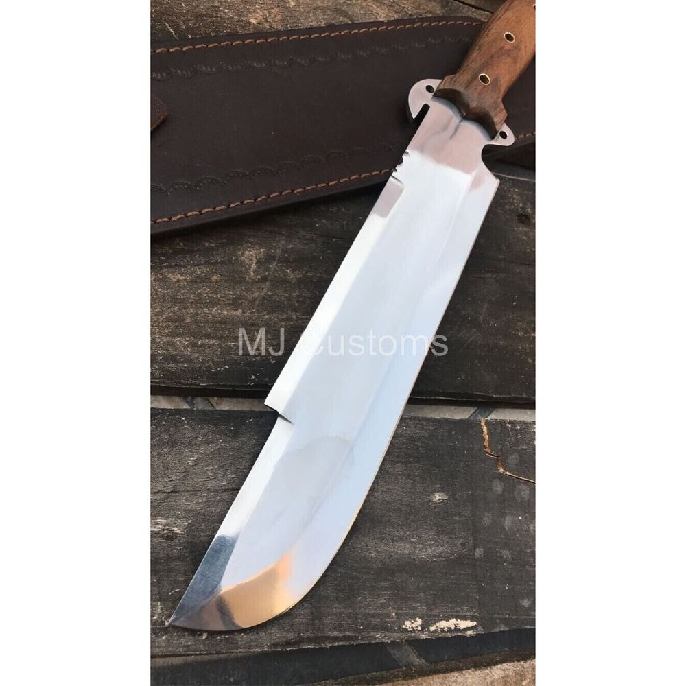 Full Tang Bowie Knife Custom Handmade Fixed Blade Knife Hunting Survival Mirror (4).jpg
