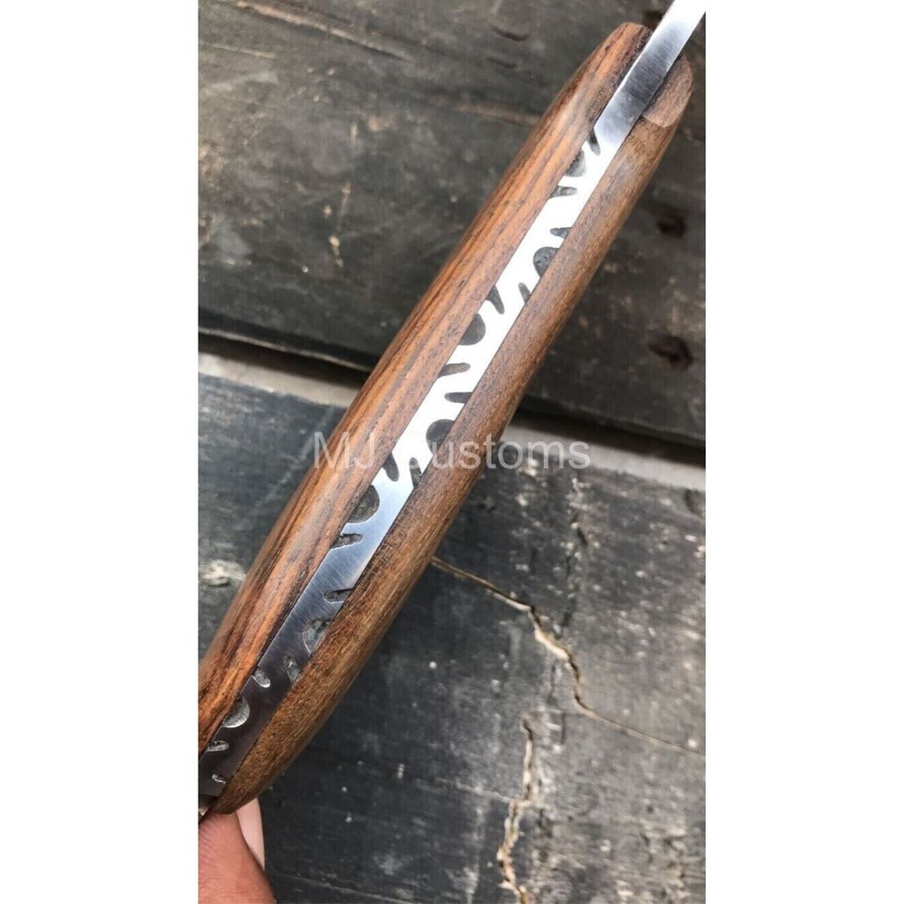 Full Tang Bowie Knife Custom Handmade Fixed Blade Knife Hunting Survival Mirror (7).jpg
