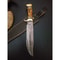Damascus Steel Forged Bowie Knife Crocodile Dundee Knife Camel Bone Handle Knife (2).jpg