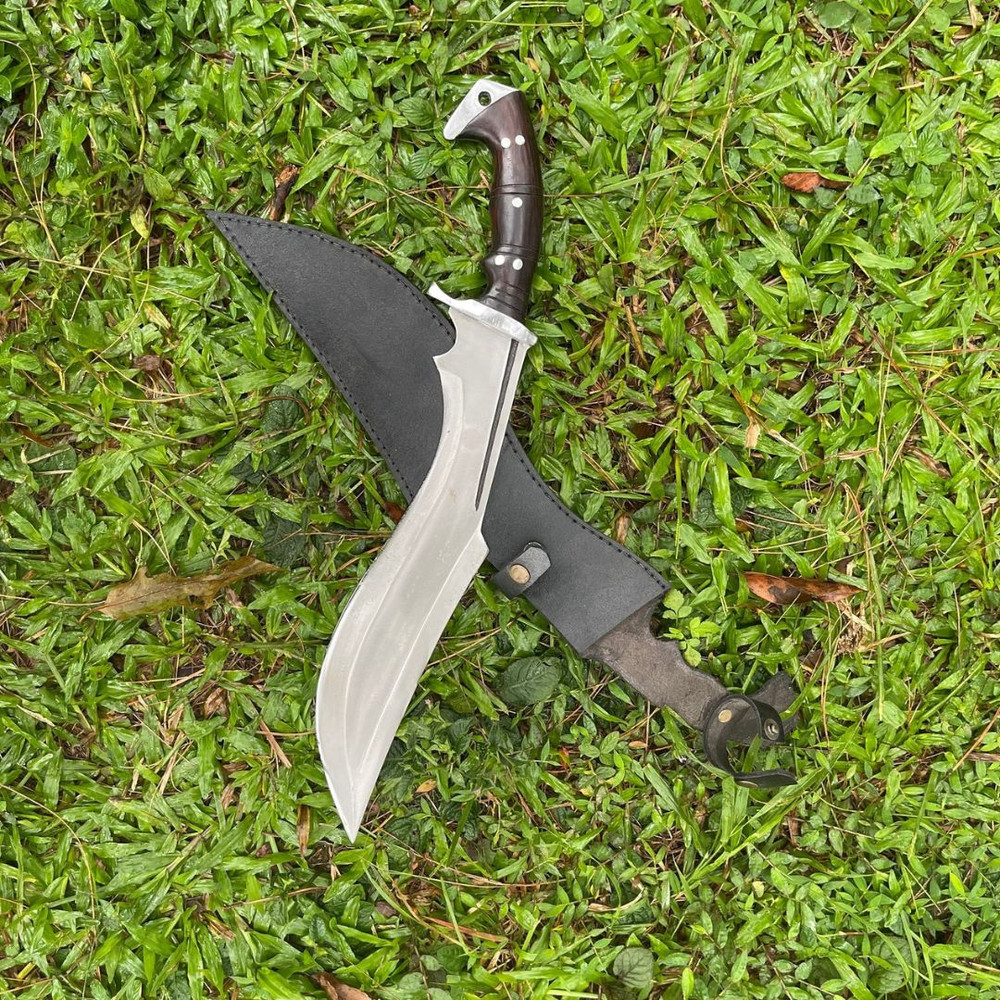 Custom Handmade Carbon Steel Bowie Knife Fixed Blade Full Tang Hunting Survival (4).jpg