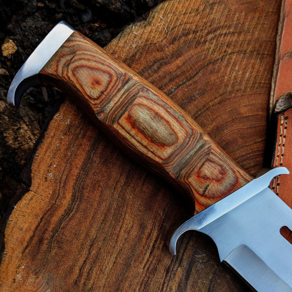 Custom Handmade Rambo Bowie Knife Full Tang Survival Bowie Hunting Knife Fixed (4).jpg
