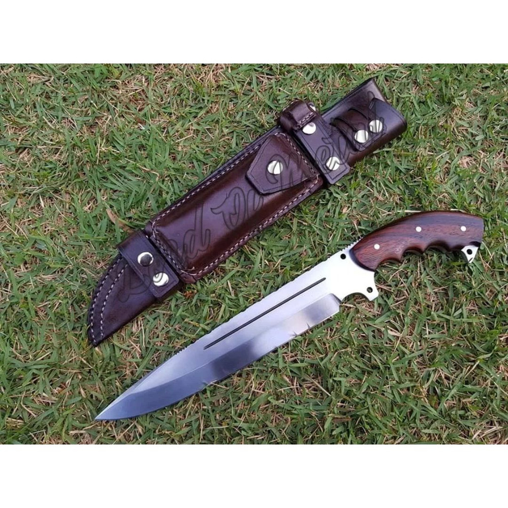 Handmade Fixed Blade Bowie Knife WHorizontal Easy Carry Sheath & Free Engraving (1).jpg