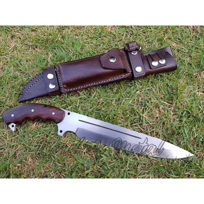 Handmade Fixed Blade Bowie Knife WHorizontal Easy Carry Sheath & Free Engraving (2).jpg