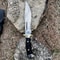 Fixed Blade Bowie Knife Custom Handmade Carbon Steel Full Tang Bowie Survival 7jpg