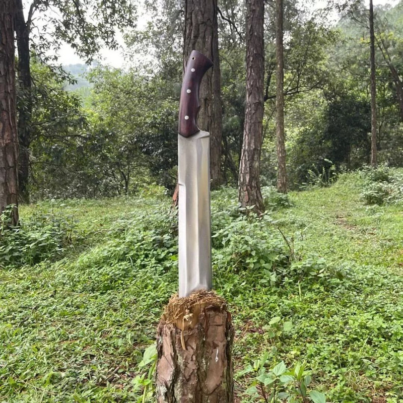 Hunting Machete Knife Full Tang Custom Handmade Survival Knife WSpecial Sheath (4).jpg