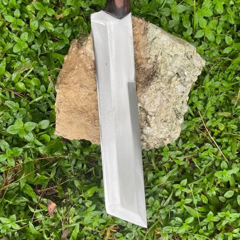 Hunting Machete Knife Full Tang Custom Handmade Survival Knife WSpecial Sheath (7).jpg